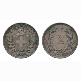 2 Rappen 1898 B Schweiz