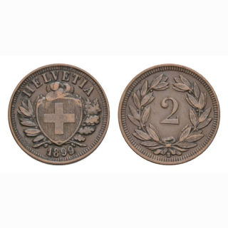 2 Rappen 1899 B Schweiz
