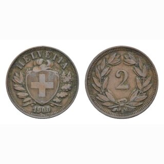 2 Rappen 1900 B Schweiz