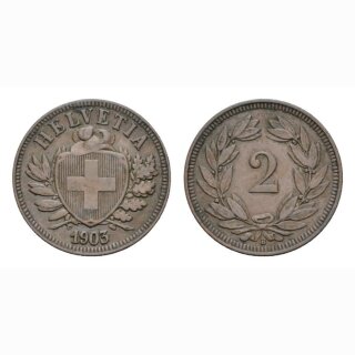 2 Rappen 1903 B Schweiz