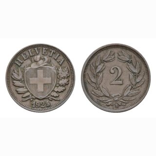 2 Rappen 1925 B Schweiz