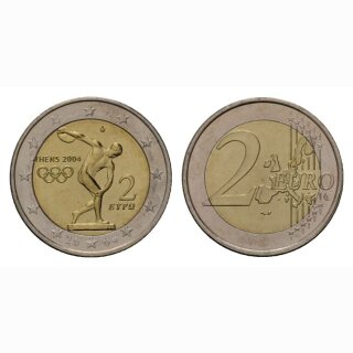Griechenland 2 Euro 2004 Olympiade Athen Gedenkmünze
