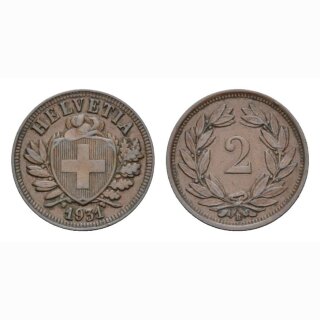 2 Rappen 1941 B Schweiz