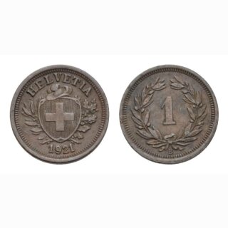 1 Rappen 1921 B Schweiz