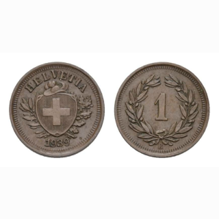1 Rappen 1939 B Schweiz