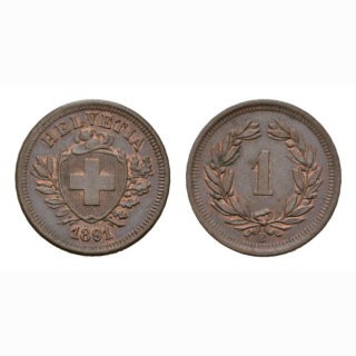 Schweiz 1 Rappen 1891 B (br)