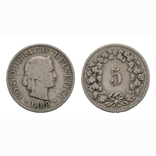 5 Rappen 1889 B Schweiz