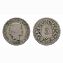 5 Rappen 1889 B Schweiz