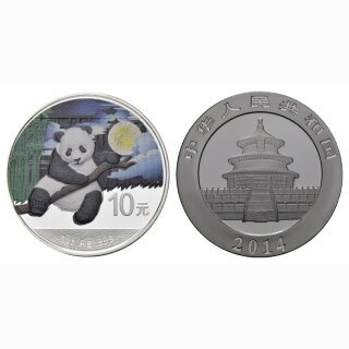 China 1 Unze Panda Silber 2014 Tag und Nacht