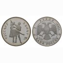 Russland 3 Rubel 1993 Pawolowa Silber