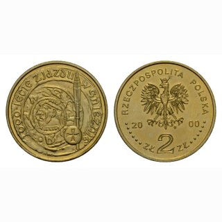 Polen 2 Zloty 2000 Münze