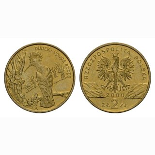 Polen 2 Zloty 2000  Long- Billed Hoope Vogel