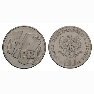 Polen 100 Zloty 1984 40 Jahre Republik