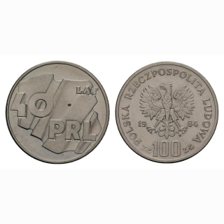 Polen 100 Zloty 1984 40 Jahre Republik