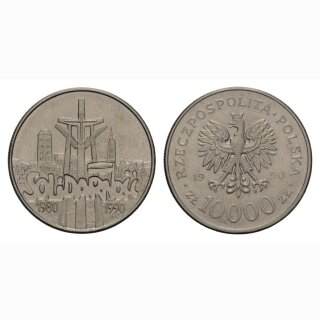 Polen 10000 Zloty 1990 Solodarität