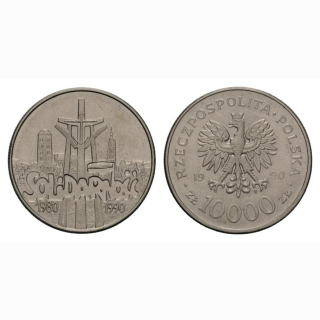 Polen 10000 Zloty 1990 Solodarität