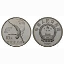 China 10 Yuan 1990 Olympiade  Kunstturner Silber