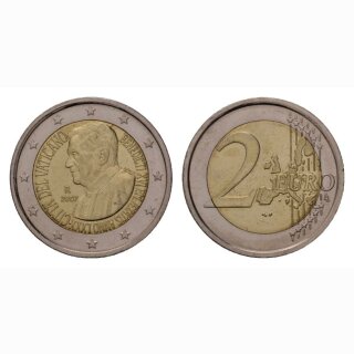 Vatikan  2 Euro 2007  Geb. Benedikt XVI. Gedenkmünze