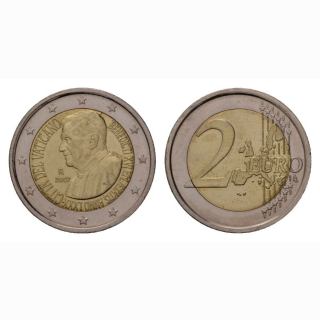 Vatikan 2 Euro 2007 Geb. Benedikt XVI. Gedenkmünze