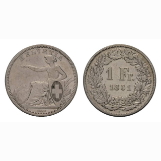 1 Franken 1861 -ss