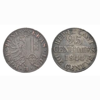 Genf 25 Centimes 1844 HMZ 2-365b