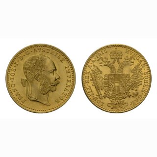 Österreich 1 Dukat 1915 Kaiser Franz Joseph Gold