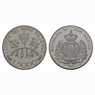 San Marino 5000 Lire 1998 Eurobrücke