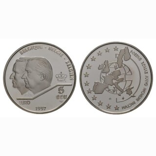 Belgien 5 Ecu 1997 40 th. Anniversary Treaty of Rome