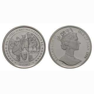 Isle of Man 10 Euro  1996 Spanien 10 Jahre Member