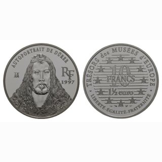 Frankreich  10 Francs/ 1.5 Euro 1997 Durrers Selbstporträt
