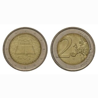 Niederland 2 Euro 2007 Römische Verträge Gedenkmünze BI