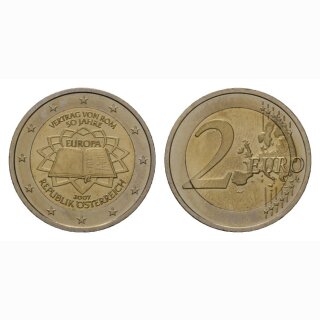 Österreich 2 Euro 2007 Römische Verträge Gedenkmünze BI