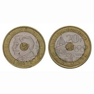 Frankreich 20 Francs 1994 Pierre de Coubertin