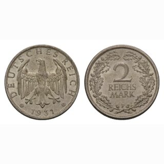 Deutschland 2 Reichsmark 1931 F Weimarer Republik