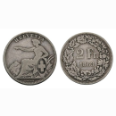 Schweiz 2 Franken 1863 Sitzende Helvetia