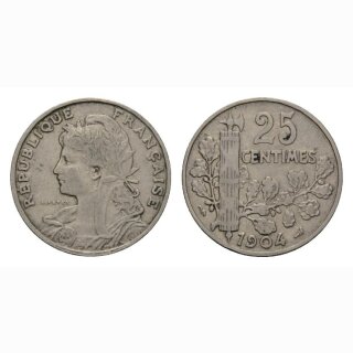 Frankreich 25 Centimes 1904