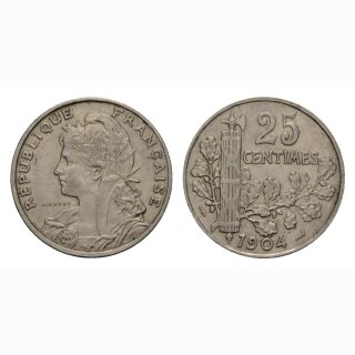 Frankreich 25 Centimes 1904