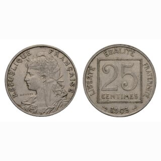 Frankreich 25 Centimes  1903
