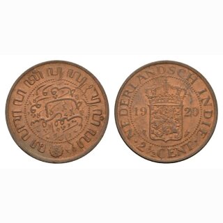 Niederland Indien 2 1/2 Cents 1920 Wilhelmina I