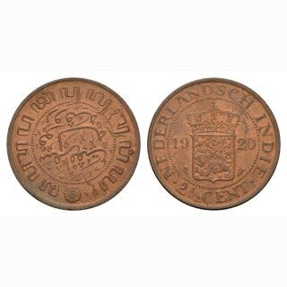 Niederland Indien 2 1/2 Cents 1920 Wilhelmina I