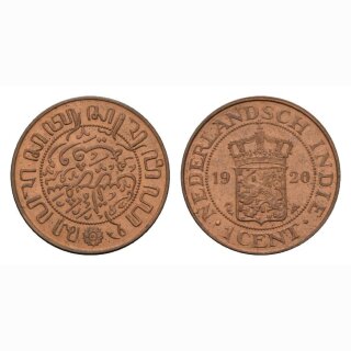 Niederland Indien 1 Cent 1920 Wilhelmina I