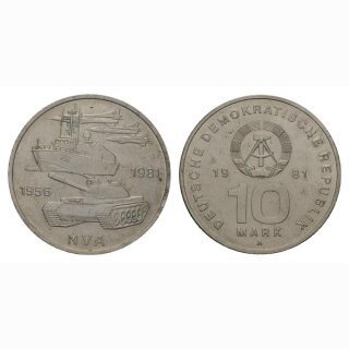 DDR 10 Mark 1981 25 Jahre NVA