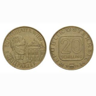 Österreich 20 Schilling 1991 Burgtheater Wien