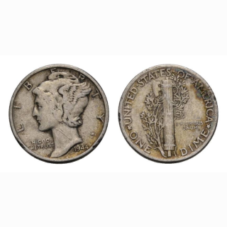 USA Dime 1944 Mercury Dime