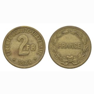 Frankreich 2 Francs 1944 France