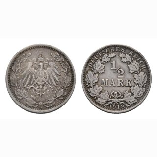 Deutschland 1/2 Mark 1918 A