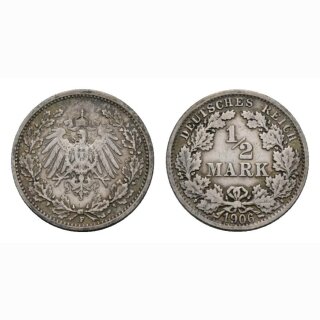 Deutschland 1/2 Mark 1906 F