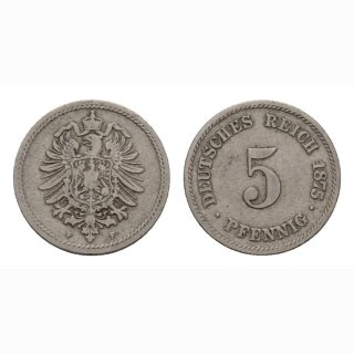 Deutschland 5 Pfennig  1875 F
