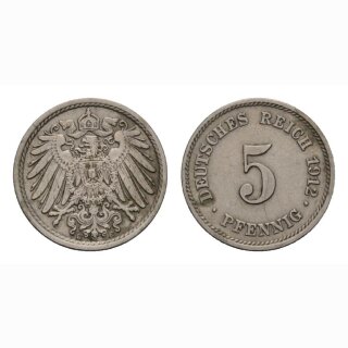 Deutschland 5 Pfennig  1912 E