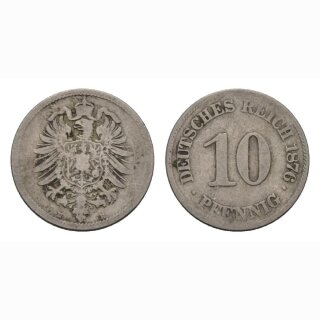 Deutschland 10 Pfennig 1876 E